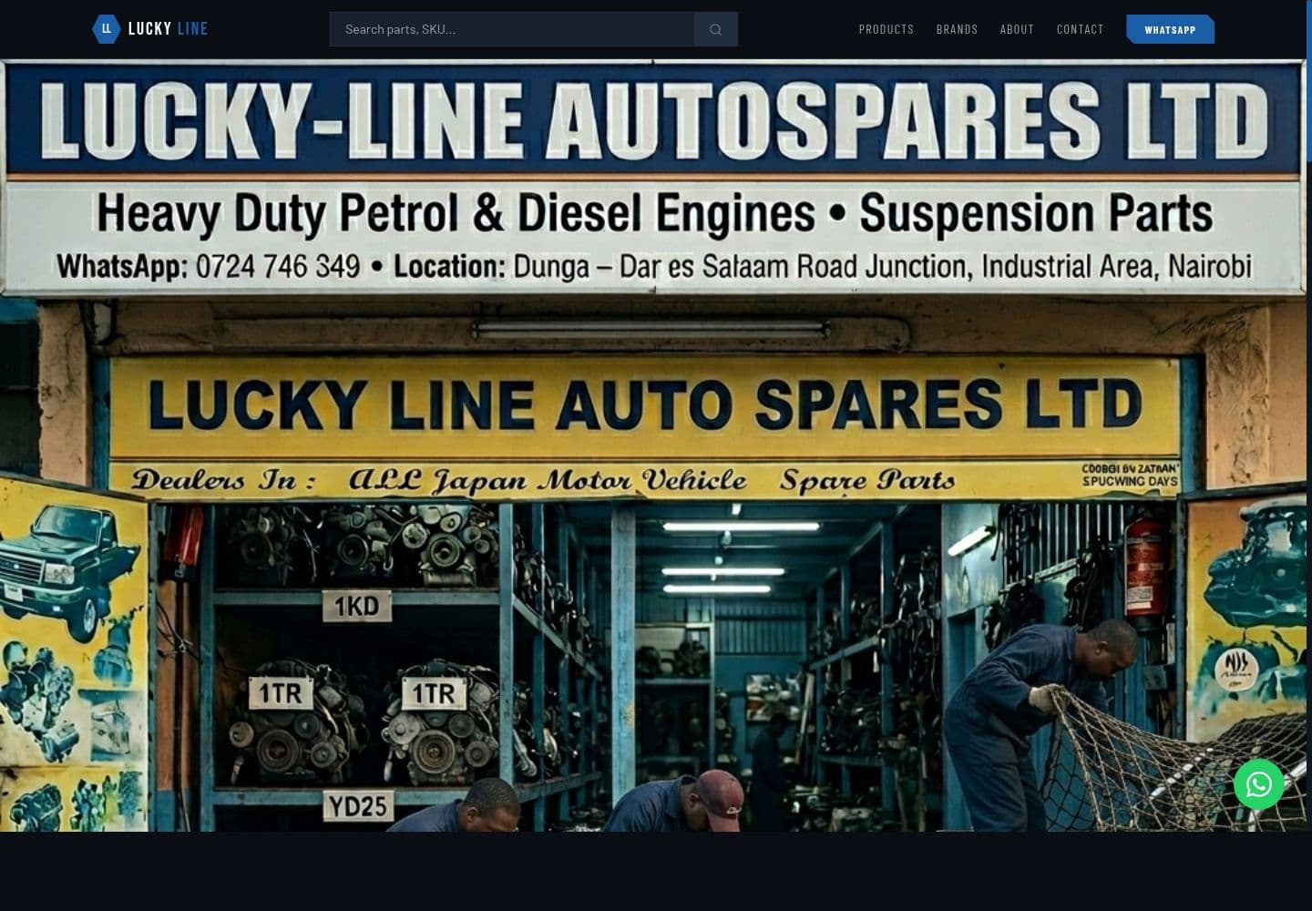 Lucky Line Autospares website screenshot