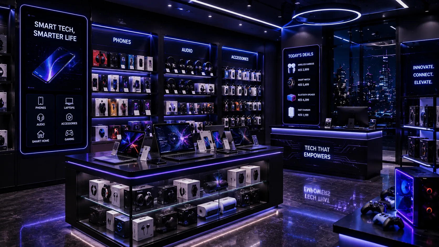 Electronics Shops website design concept by Alcatrax Technologies