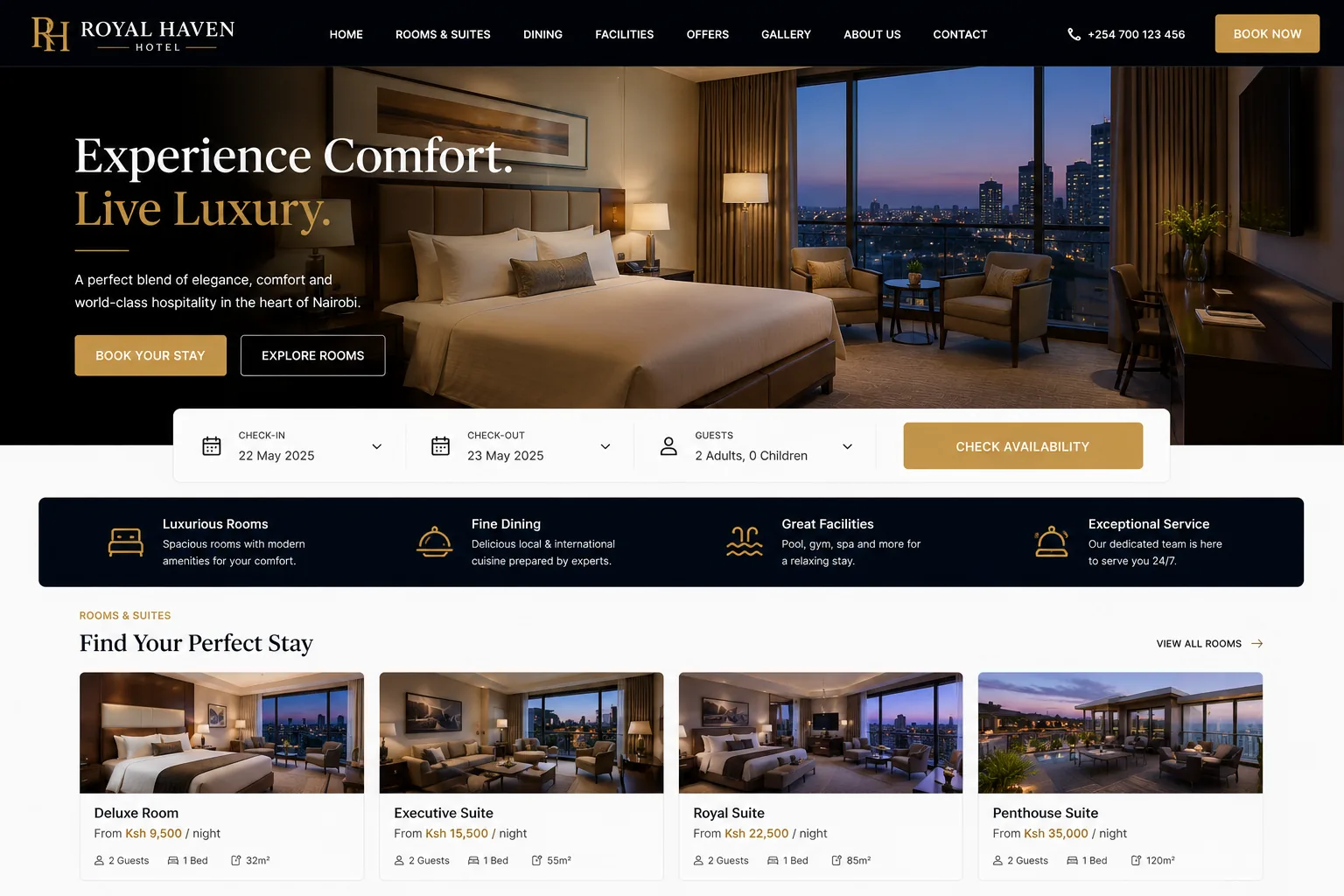 Hotels industry visual concept