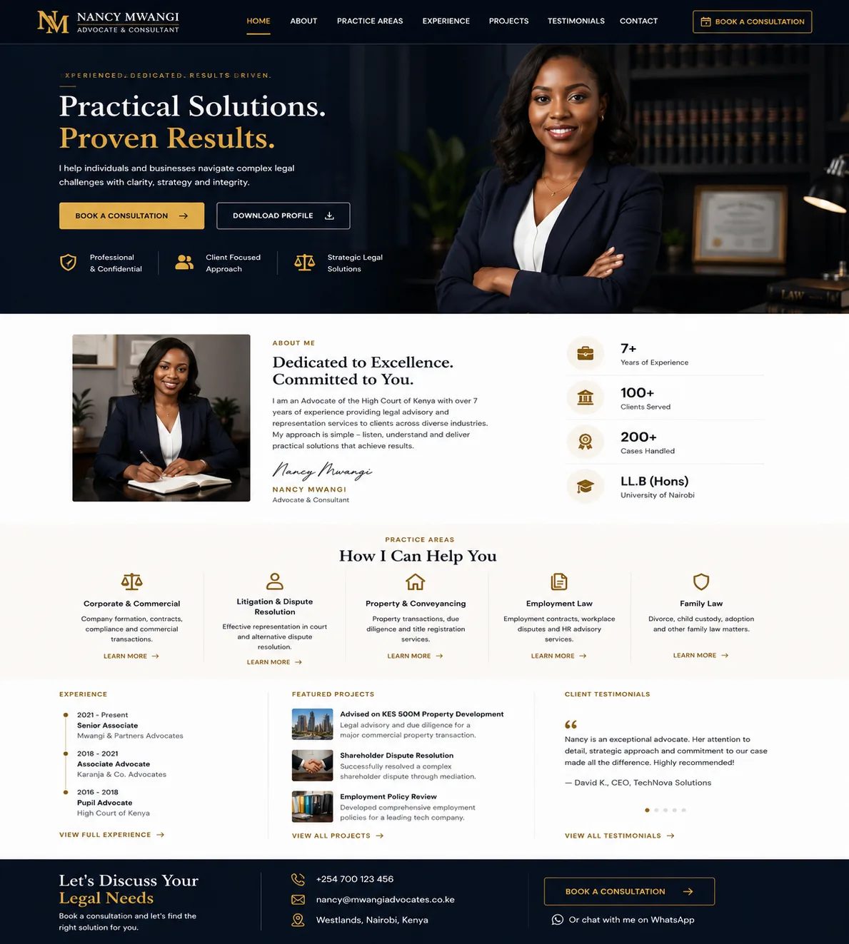 Personal Portfolios website homepage mockup